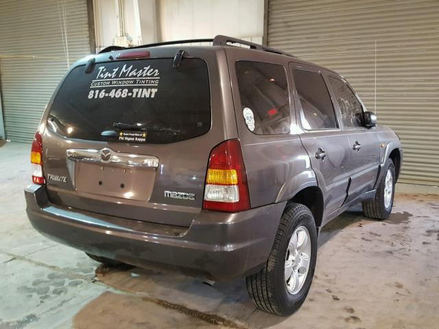 4F2YZ04184KM33314 - 2004 MAZDA TRIBUTE LX GRAY photo 4