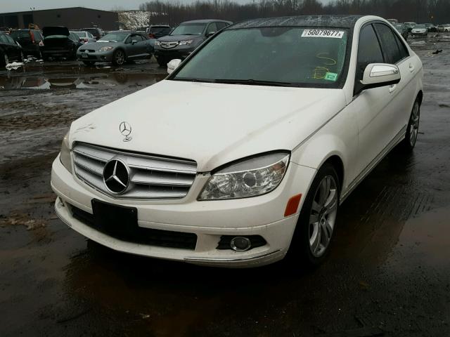 WDDGF81X49F206591 - 2009 MERCEDES-BENZ C 300 4MAT WHITE photo 2