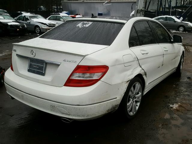 WDDGF81X49F206591 - 2009 MERCEDES-BENZ C 300 4MAT WHITE photo 4