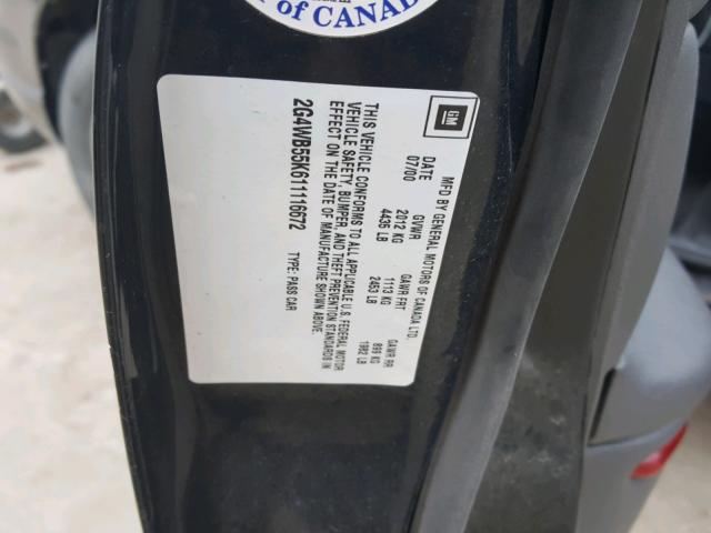 2G4WB55K611116672 - 2001 BUICK REGAL LS BLACK photo 10