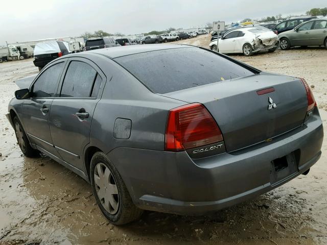 4A3AB36F04E060796 - 2004 MITSUBISHI GALANT ES GRAY photo 3