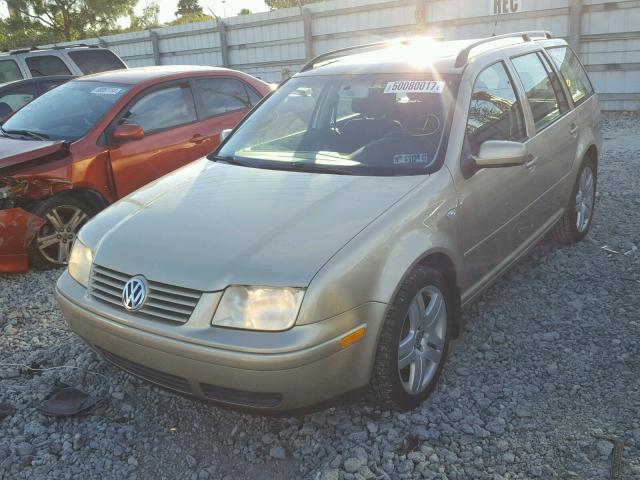 WVWSE61J02W228620 - 2002 VOLKSWAGEN JETTA GLS GOLD photo 2