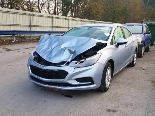 1G1BE5SM9H7129745 - 2017 CHEVROLET CRUZE LT BLUE photo 2