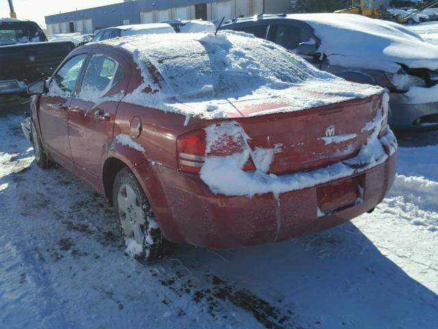 1B3CC4FB8AN158452 - 2010 DODGE AVENGER SX BURGUNDY photo 3