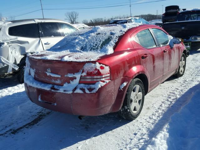 1B3CC4FB8AN158452 - 2010 DODGE AVENGER SX BURGUNDY photo 4