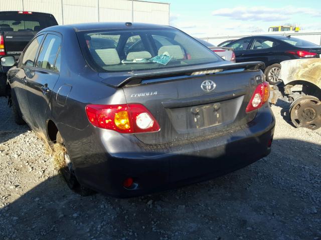 JTDBL40E399053559 - 2009 TOYOTA COROLLA BA GRAY photo 3