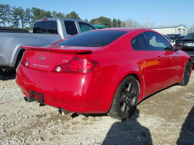 JNKCV54E43M222814 - 2003 INFINITI G35 RED photo 4