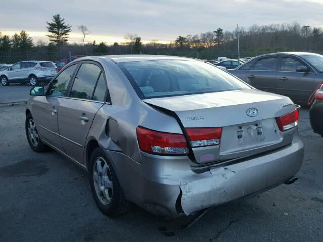 5NPEU46FX6H038876 - 2006 HYUNDAI SONATA GLS GRAY photo 3