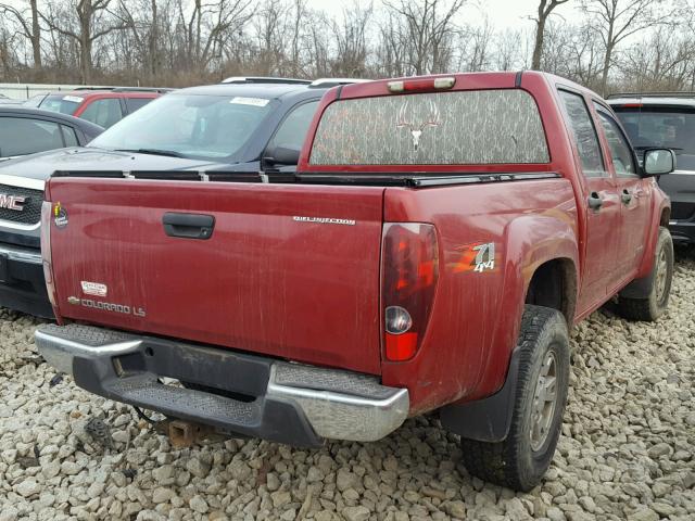 1GCDT136358165886 - 2005 CHEVROLET COLORADO MAROON photo 4