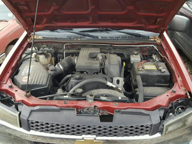 1GCDT136358165886 - 2005 CHEVROLET COLORADO MAROON photo 7