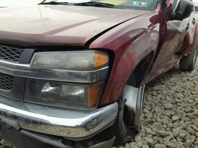 1GCDT136358165886 - 2005 CHEVROLET COLORADO MAROON photo 9