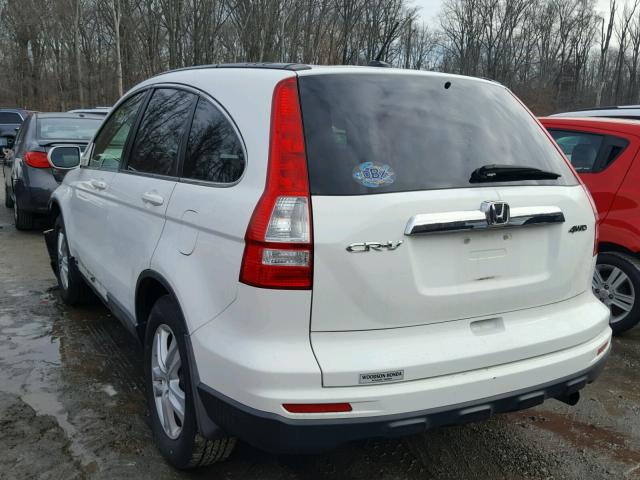 JHLRE4H70BC001431 - 2011 HONDA CR-V EXL WHITE photo 3