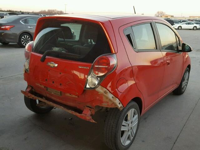 KL8CB6S95EC459190 - 2014 CHEVROLET SPARK LS RED photo 4