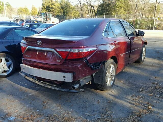 4T1BF1FK6HU728184 - 2017 TOYOTA CAMRY LE RED photo 4