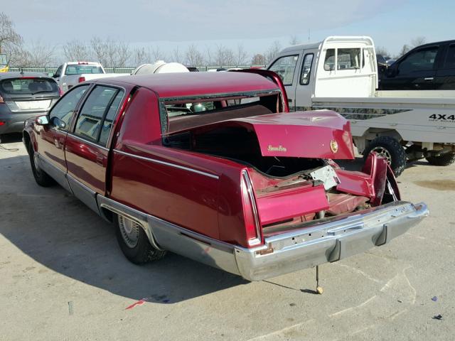 1G6DW52P4RR718105 - 1994 CADILLAC FLEETWOOD BURGUNDY photo 3