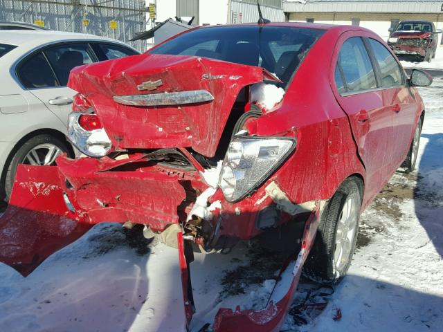 1G1JC5SH9C4109932 - 2012 CHEVROLET SONIC LT RED photo 4