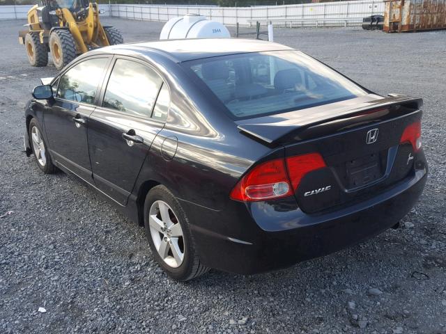 2HGFA16968H319284 - 2008 HONDA CIVIC EXL BLACK photo 3