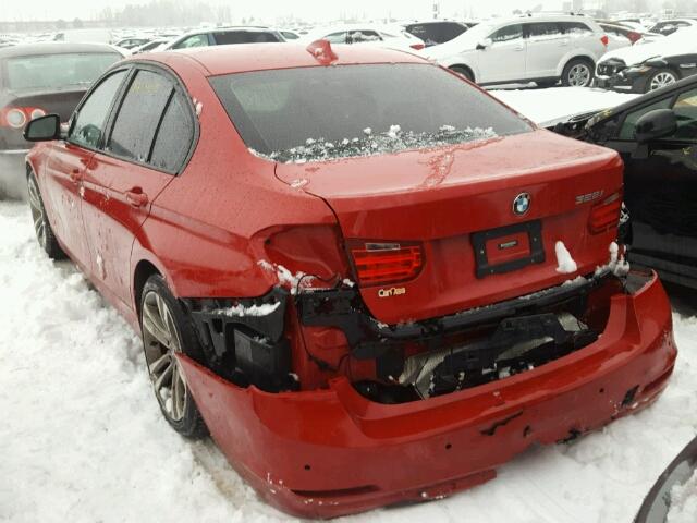 WBA3A5C5XCF346490 - 2012 BMW 328 I RED photo 3