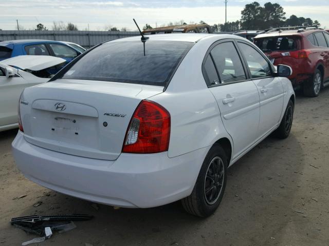 KMHCN4AC4AU473579 - 2010 HYUNDAI ACCENT GLS WHITE photo 4