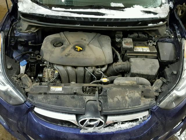 5NPDH4AE5BH013294 - 2011 HYUNDAI ELANTRA GL BLUE photo 7