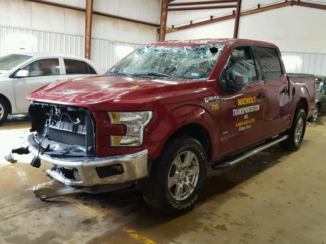 1FTEW1CP4GKF65904 - 2016 FORD F150 SUPER BURGUNDY photo 2