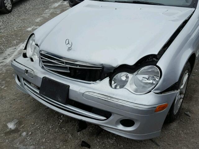 WDBRF92J06F741124 - 2006 MERCEDES-BENZ C GENERATI SILVER photo 9