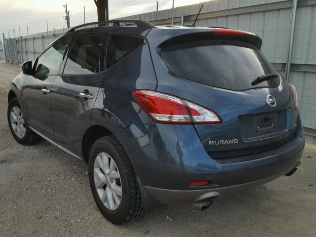 JN8AZ1MU0CW113000 - 2012 NISSAN MURANO S BLUE photo 3