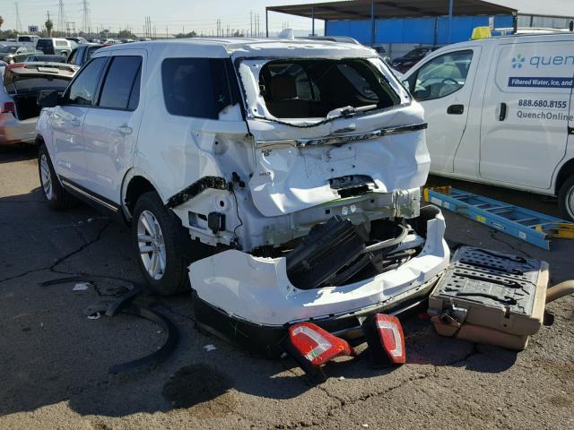 1FM5K7D88HGA61443 - 2017 FORD EXPLORER X WHITE photo 3