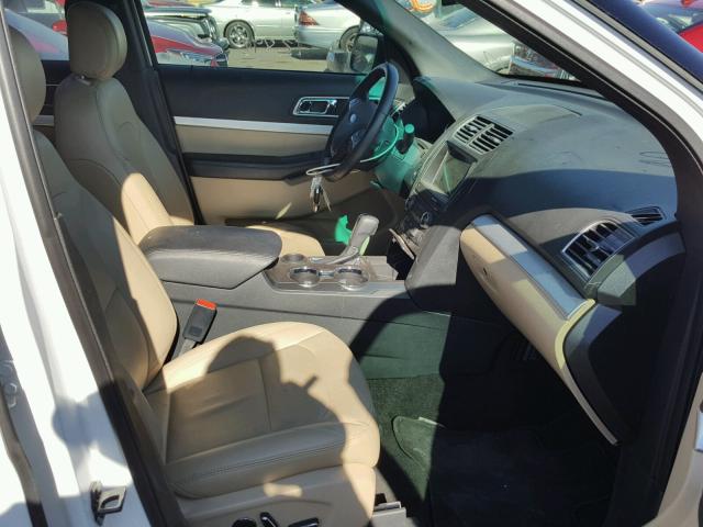 1FM5K7D88HGA61443 - 2017 FORD EXPLORER X WHITE photo 5