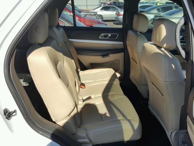 1FM5K7D88HGA61443 - 2017 FORD EXPLORER X WHITE photo 6