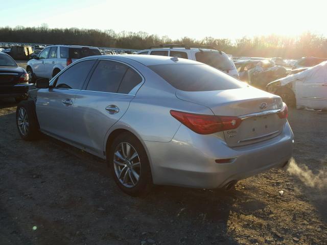 JN1BV7AR3EM691575 - 2014 INFINITI Q50 BASE SILVER photo 3