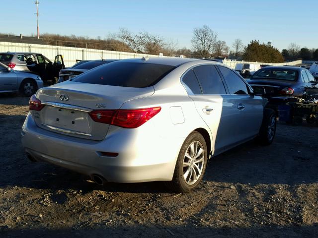 JN1BV7AR3EM691575 - 2014 INFINITI Q50 BASE Plata foto 4