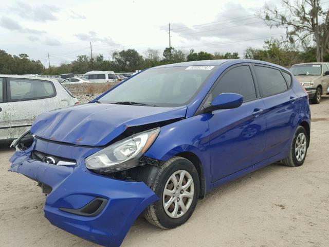 KMHCT5AE0DU127515 - 2013 HYUNDAI ACCENT GLS BLUE photo 2