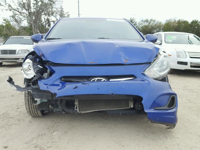 KMHCT5AE0DU127515 - 2013 HYUNDAI ACCENT GLS BLUE photo 9