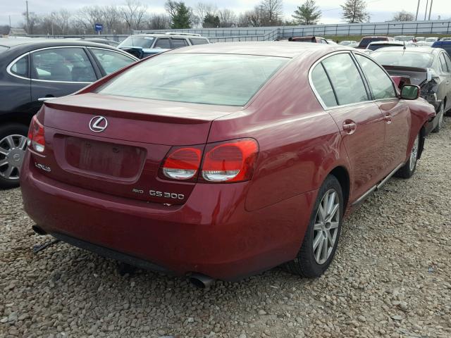 JTHCH96S460020777 - 2006 LEXUS GS GENERAT MAROON photo 4