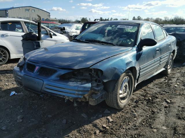 1G2NE52F12C311786 - 2002 PONTIAC GRAND AM S GREEN photo 2