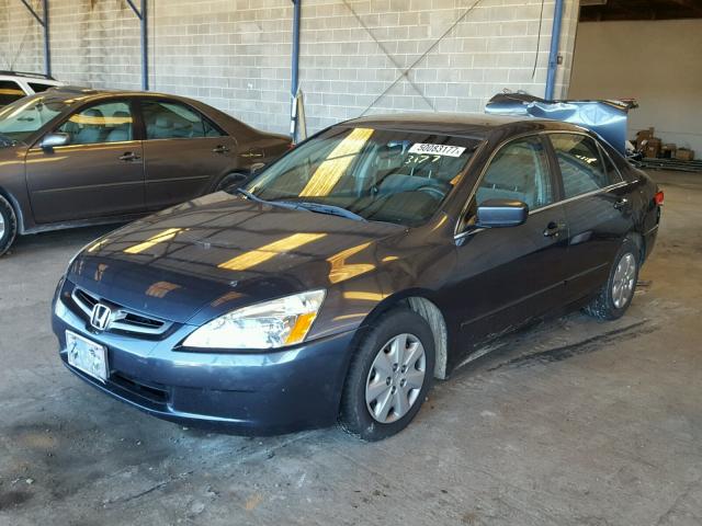 1HGCM56313A036053 - 2003 HONDA ACCORD LX BLUE photo 2