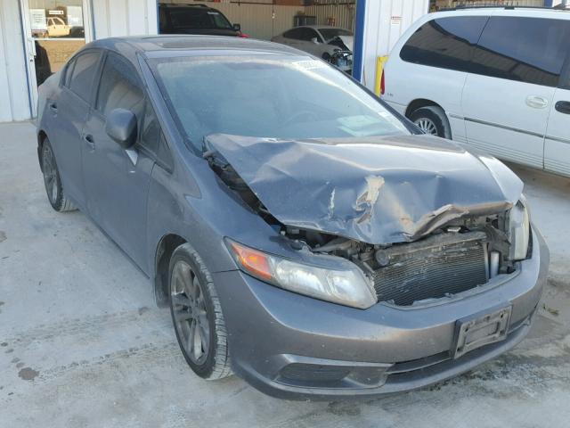 2HGFB2F85CH522721 - 2012 HONDA CIVIC EX GRAY photo 1