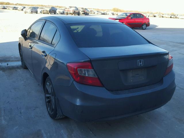 2HGFB2F85CH522721 - 2012 HONDA CIVIC EX GRAY photo 3