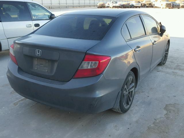 2HGFB2F85CH522721 - 2012 HONDA CIVIC EX GRAY photo 4