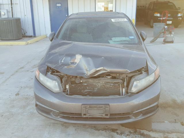 2HGFB2F85CH522721 - 2012 HONDA CIVIC EX 灰色 照片 9