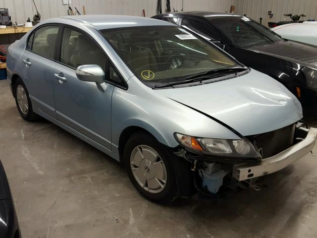 JHMFA36278S015823 - 2008 HONDA CIVIC HYBR BLUE photo 1