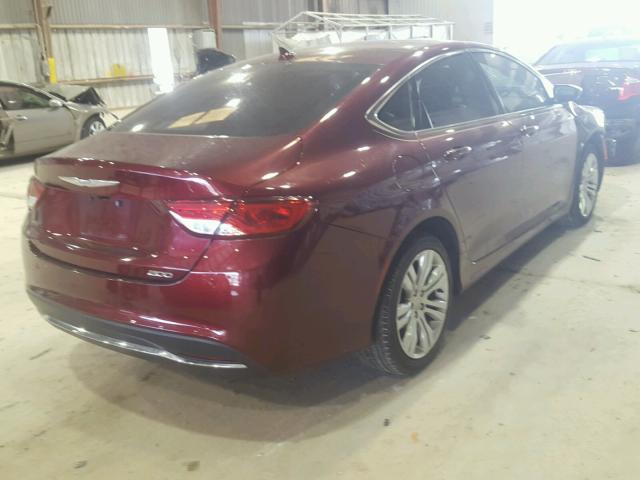 1C3CCCAB4FN664176 - 2015 CHRYSLER 200 LIMITE MAROON photo 4