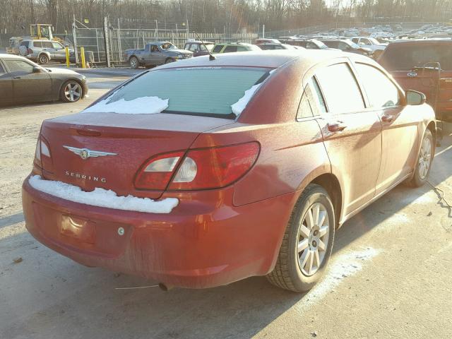 1C3LC46K27N610553 - 2007 CHRYSLER SEBRING RED photo 4