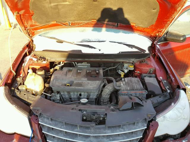 1C3LC46K27N610553 - 2007 CHRYSLER SEBRING RED photo 7