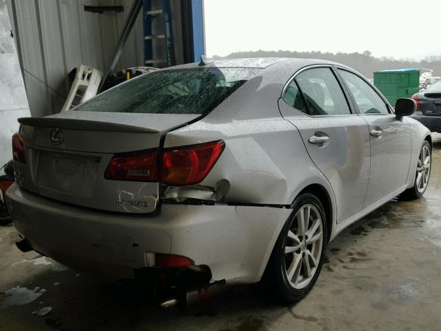 JTHBK262672043178 - 2007 LEXUS IS 250 SILVER photo 4