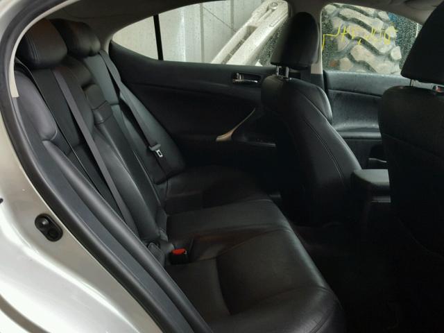 JTHBK262672043178 - 2007 LEXUS IS 250 SILVER photo 6