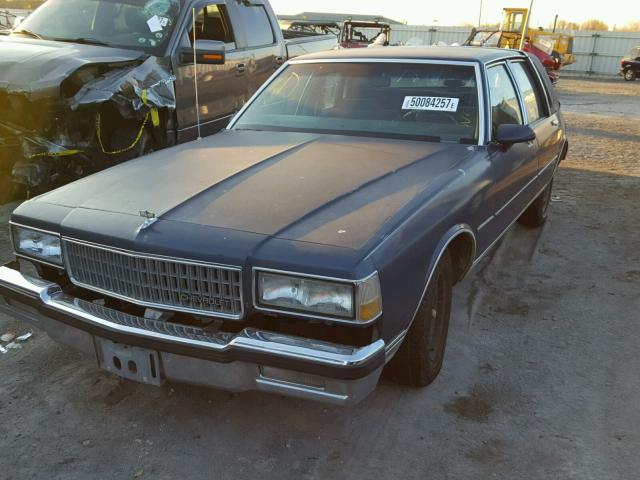 1G1BU51E6KA138054 - 1989 CHEVROLET CAPRICE CL BLUE photo 2