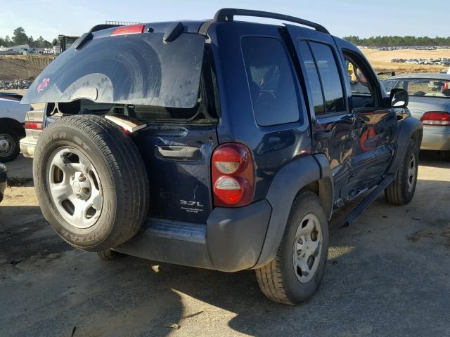 1J4GL48K86W170657 - 2006 JEEP LIBERTY SP BLUE photo 4