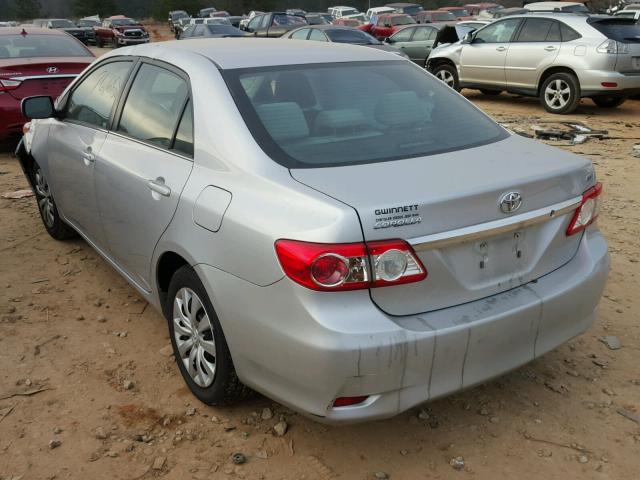 5YFBU4EE6DP191217 - 2013 TOYOTA COROLLA BA SILVER photo 3